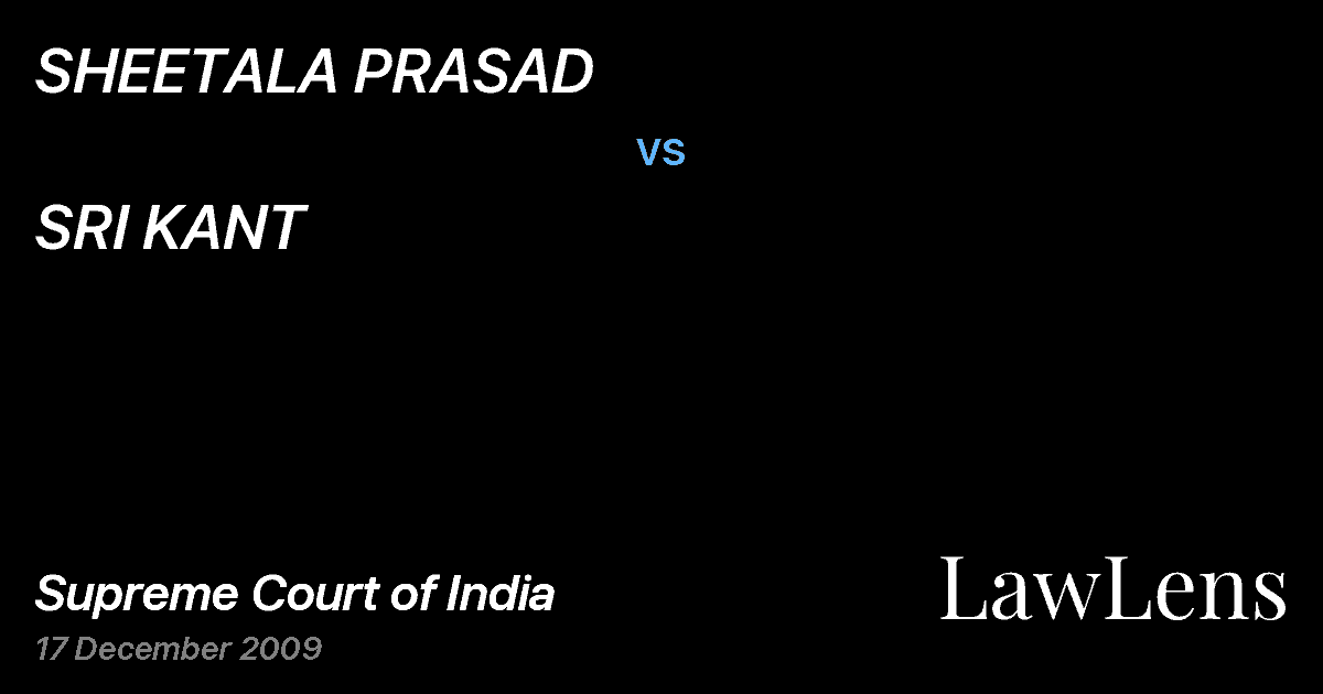 Preview image for SHEETALA PRASAD vs. SRI KANT