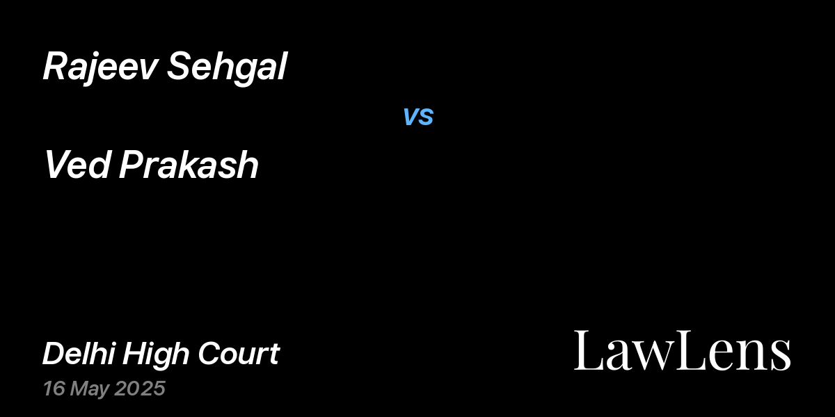 Preview image for Rajeev Sehgal vs. Ved Prakash