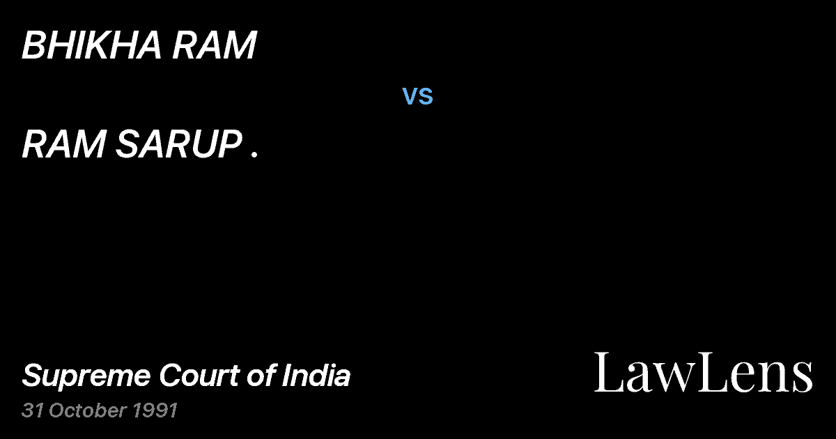 Preview image for BHIKHA RAM vs. RAM SARUP .