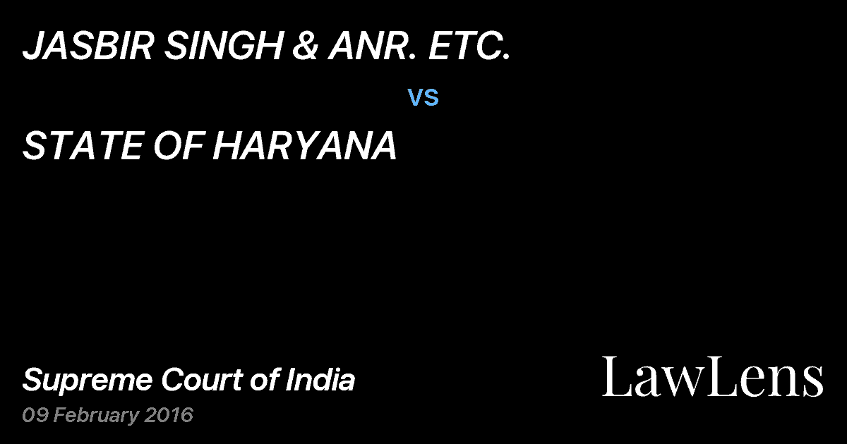 Preview image for JASBIR SINGH & ANR. ETC. vs. STATE OF HARYANA