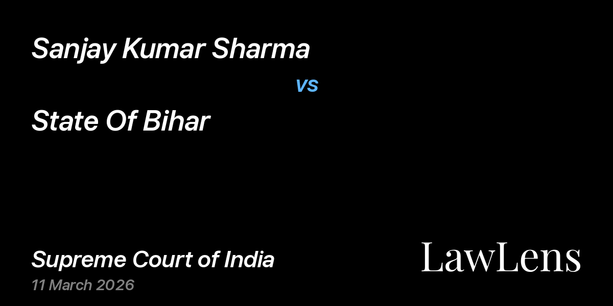 Preview image for Sanjay Kumar Sharma vs. State Of Bihar