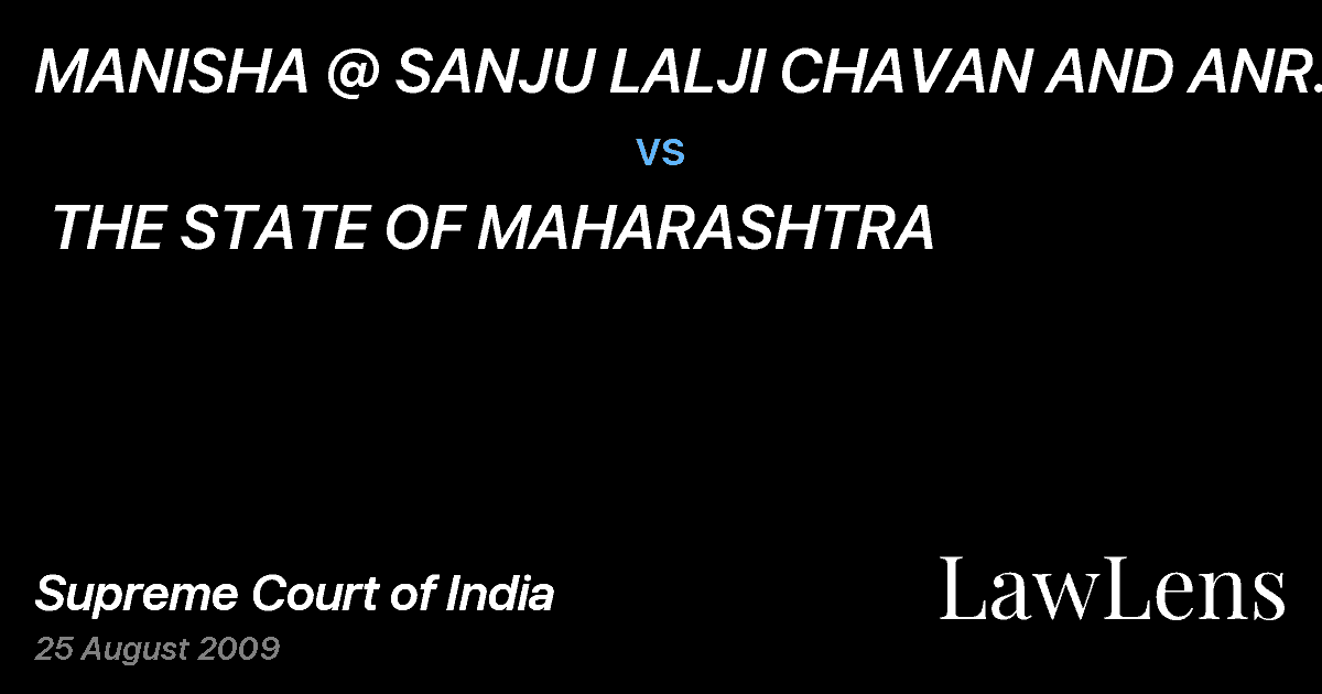 Preview image for MANISHA @ SANJU LALJI CHAVAN AND ANR.  vs.  THE STATE OF MAHARASHTRA