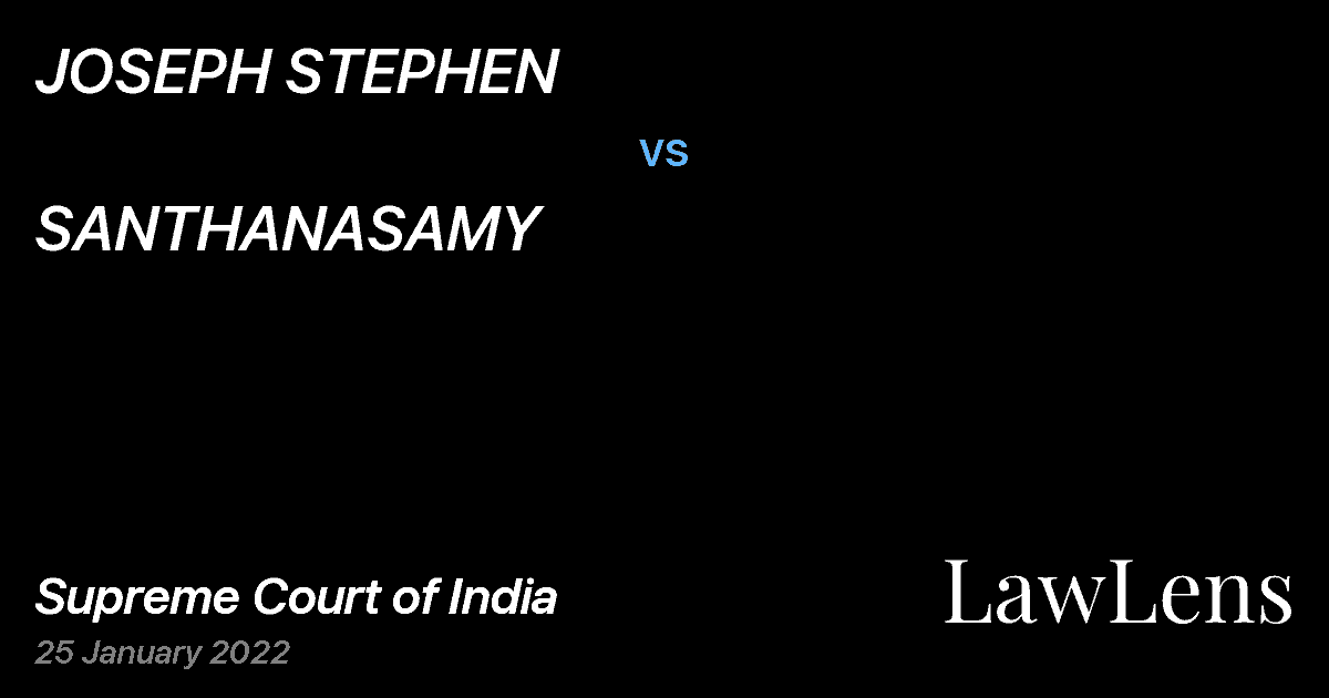 Preview image for JOSEPH STEPHEN vs. SANTHANASAMY