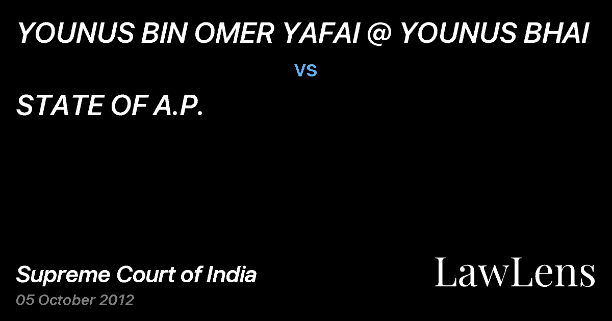 Preview image for YOUNUS BIN OMER YAFAI @ YOUNUS BHAI vs. STATE OF A.P.