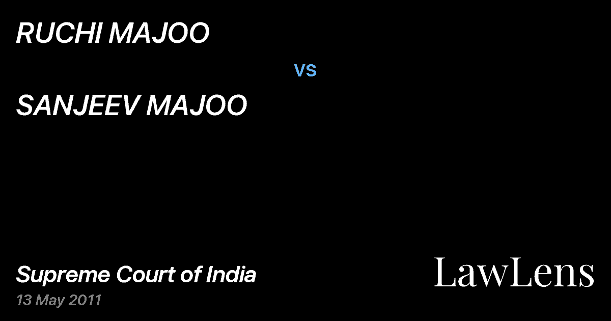 Preview image for RUCHI MAJOO vs. SANJEEV MAJOO