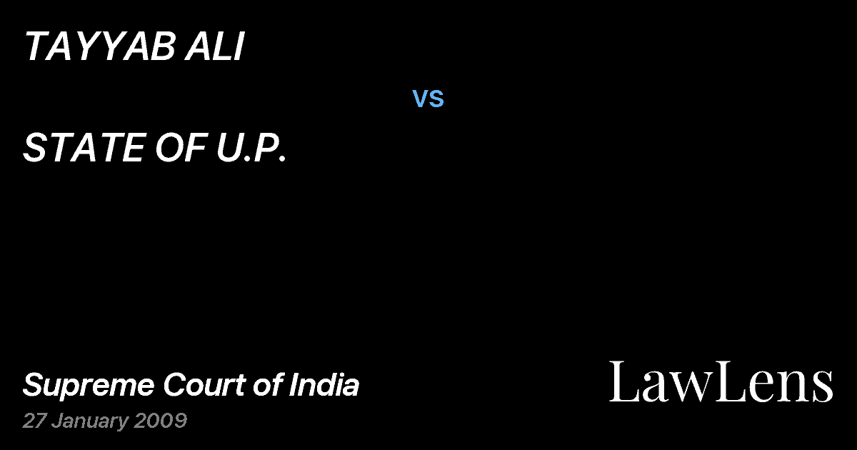 Preview image for TAYYAB ALI vs. STATE OF U.P.