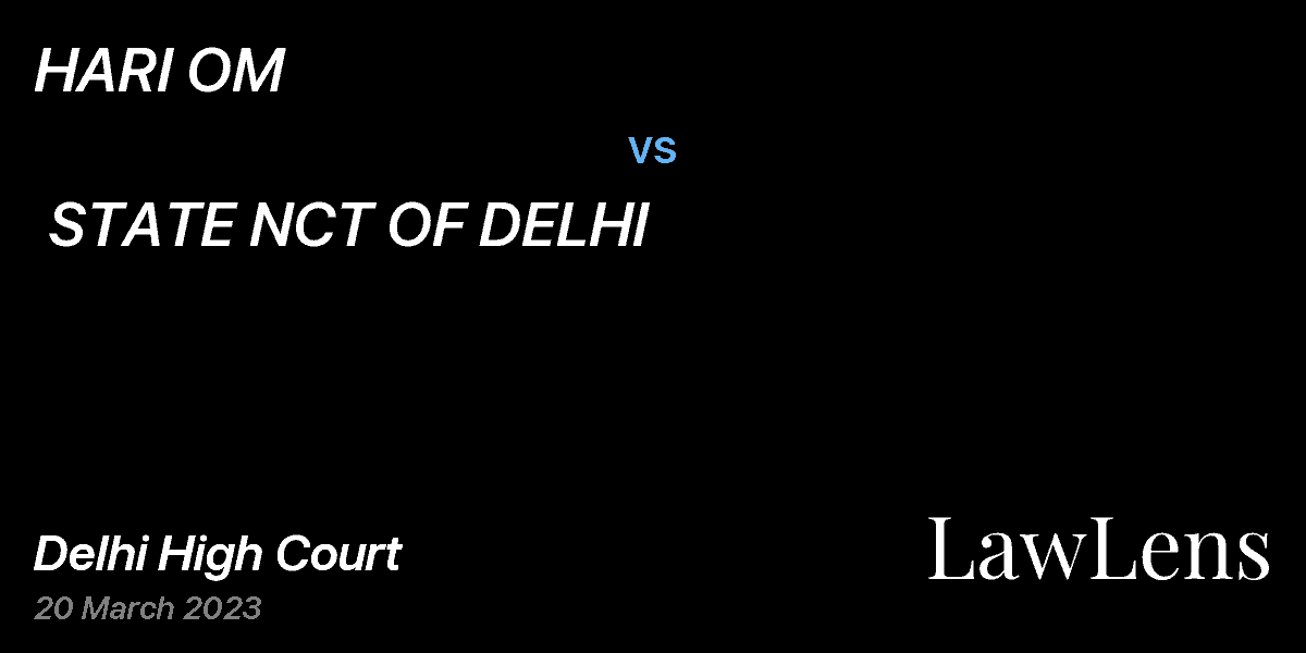 Preview image for HARI OM  vs.  STATE NCT OF DELHI