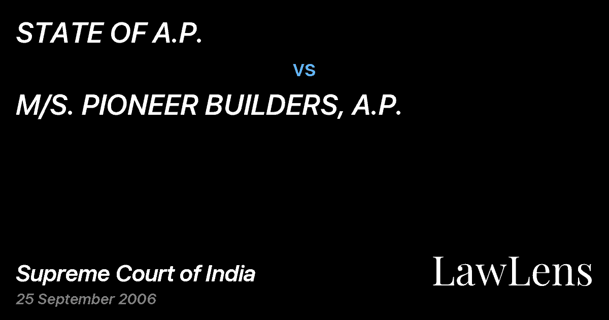 Preview image for STATE OF A.P. vs. M/S. PIONEER BUILDERS, A.P.