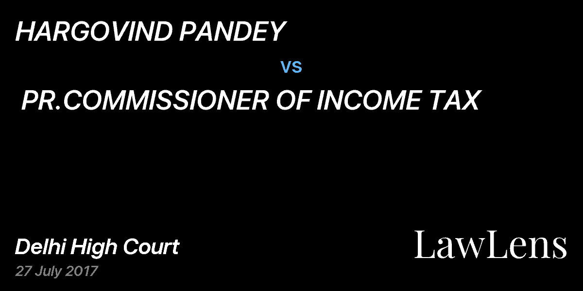 Preview image for HARGOVIND PANDEY  vs.  PR.COMMISSIONER OF INCOME TAX