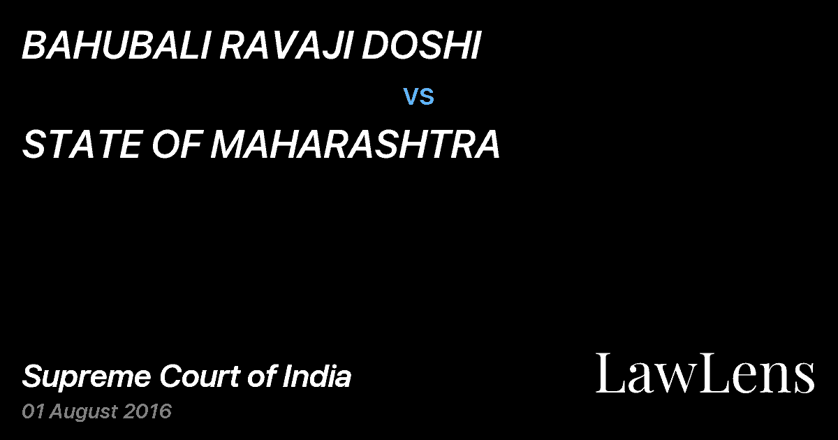 Preview image for BAHUBALI RAVAJI DOSHI vs. STATE OF MAHARASHTRA