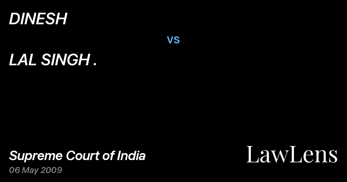 Preview image for DINESH vs. LAL SINGH .