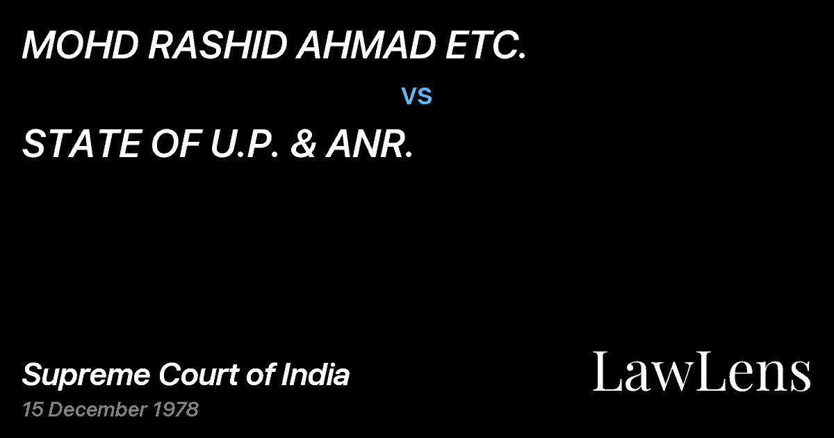 Preview image for MOHD RASHID AHMAD ETC. vs. STATE OF U.P. & ANR.