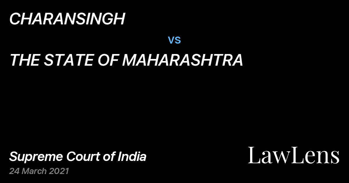 Preview image for CHARANSINGH vs. THE STATE OF MAHARASHTRA