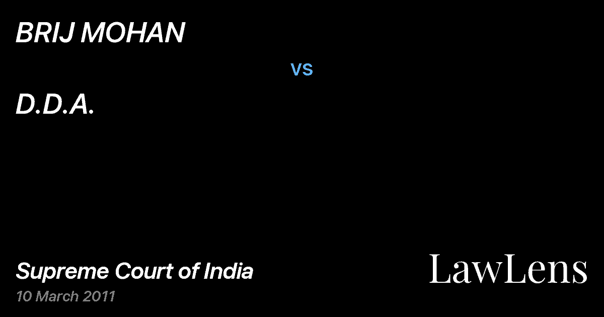 Preview image for BRIJ MOHAN vs. D.D.A.