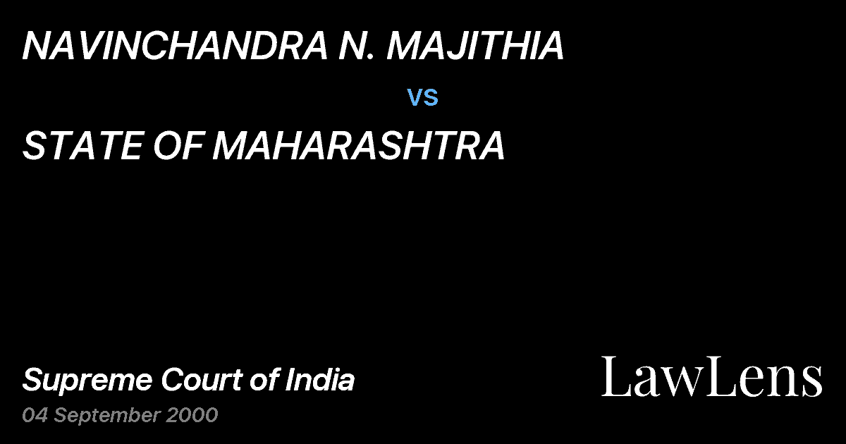 Preview image for NAVINCHANDRA N. MAJITHIA vs. STATE OF MAHARASHTRA