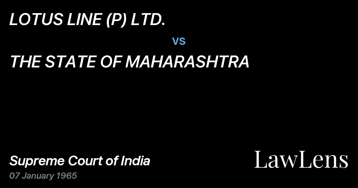 Preview image for LOTUS LINE (P) LTD. vs. THE STATE OF MAHARASHTRA