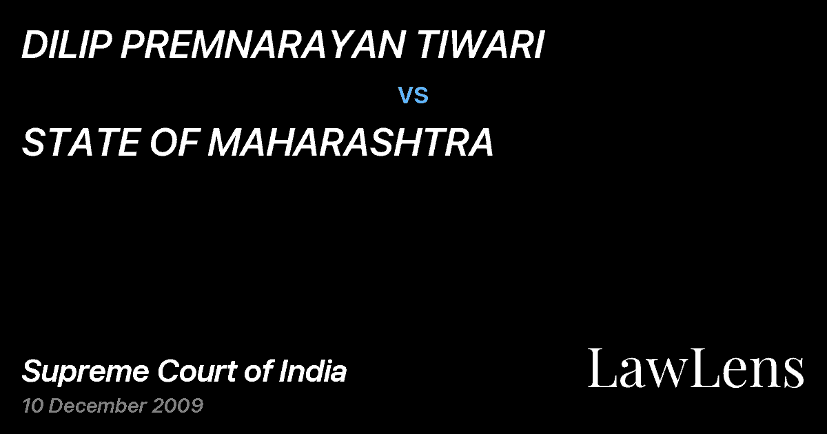 Preview image for DILIP PREMNARAYAN TIWARI vs. STATE OF MAHARASHTRA