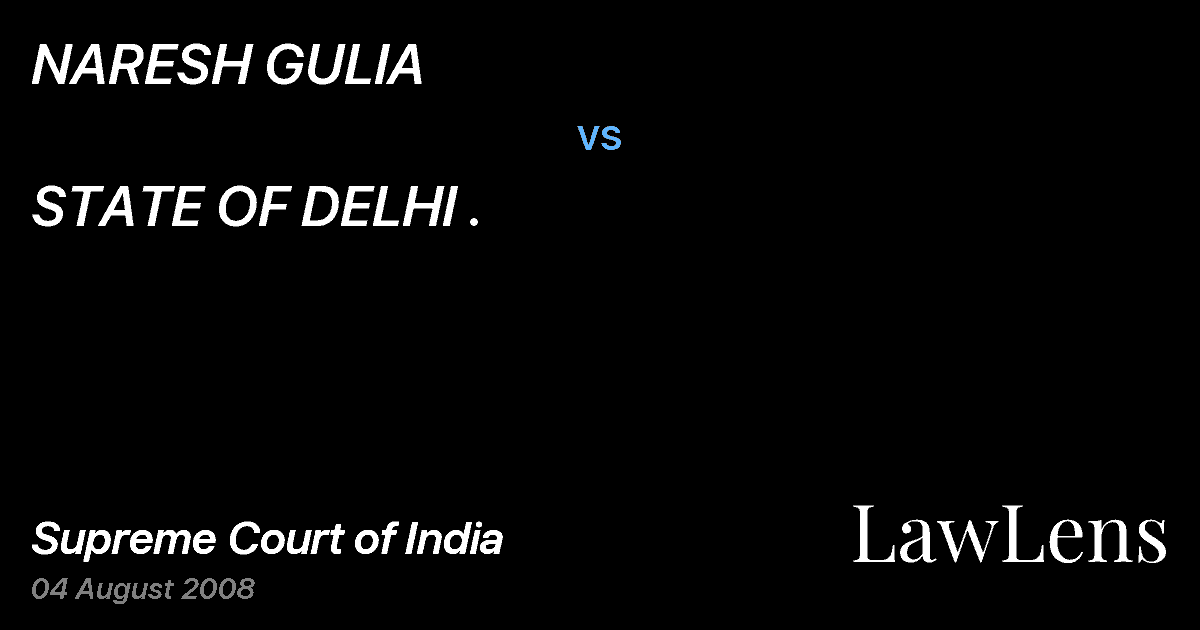 Preview image for NARESH GULIA vs. STATE OF DELHI .