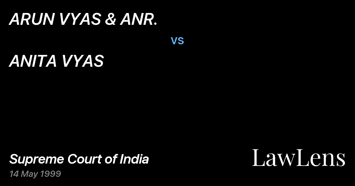 Preview image for ARUN VYAS & ANR. vs. ANITA VYAS