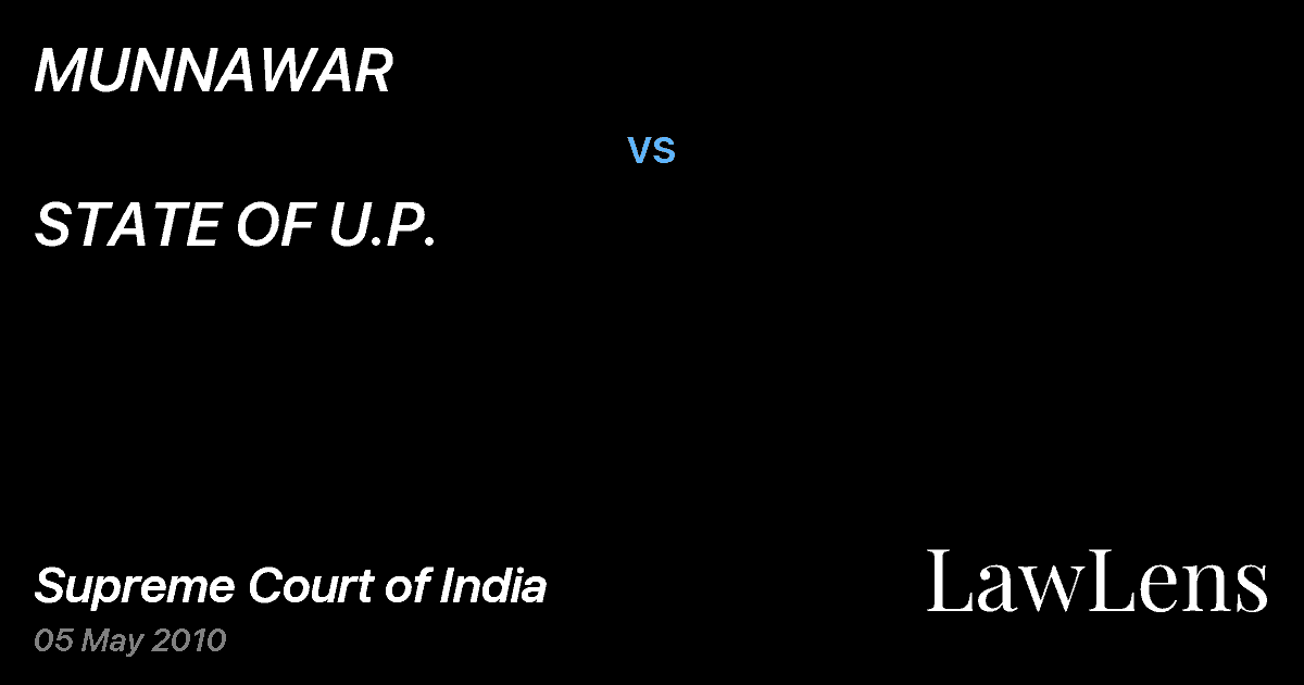 Preview image for MUNNAWAR vs. STATE OF U.P.