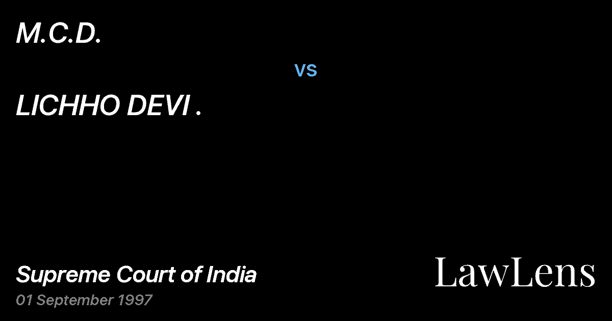 Preview image for M.C.D. vs. LICHHO DEVI .