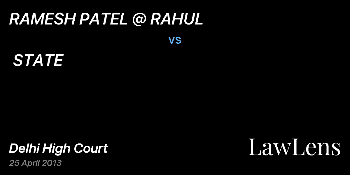 Preview image for RAMESH PATEL @ RAHUL  vs.  STATE