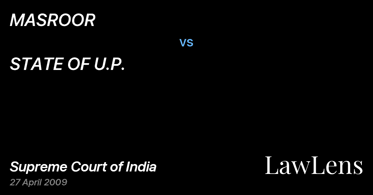 Preview image for MASROOR vs. STATE OF U.P.
