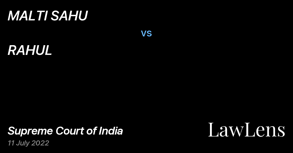 Preview image for MALTI SAHU vs. RAHUL