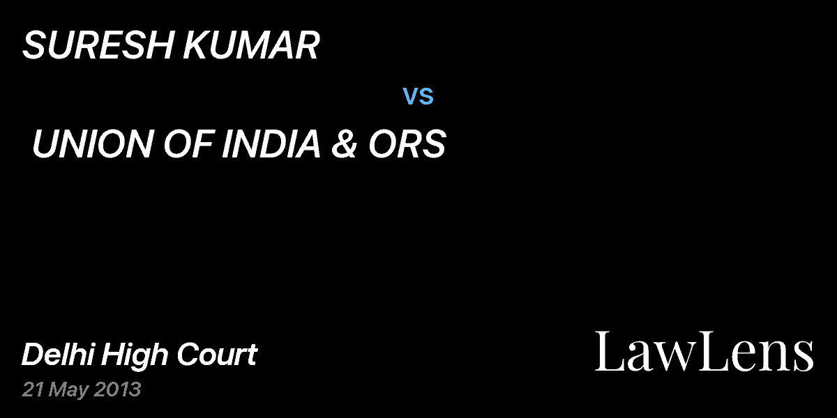 Preview image for SURESH KUMAR vs. UNION OF INDIA & ORS