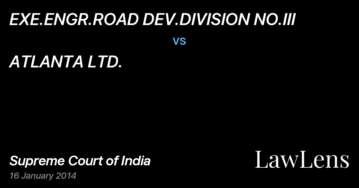 Preview image for EXE.ENGR.ROAD DEV.DIVISION NO.III vs. ATLANTA LTD.