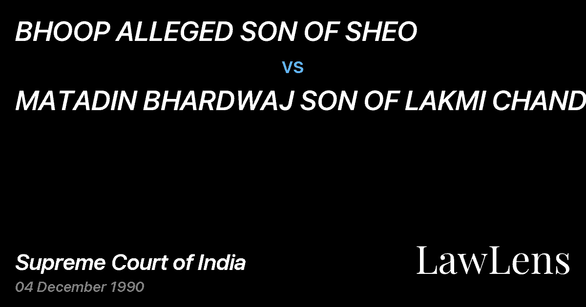 Preview image for BHOOP ALLEGED SON OF SHEO vs. MATADIN BHARDWAJ SON OF LAKMI CHAND