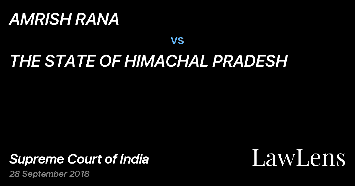 Preview image for AMRISH RANA vs. THE STATE OF HIMACHAL PRADESH