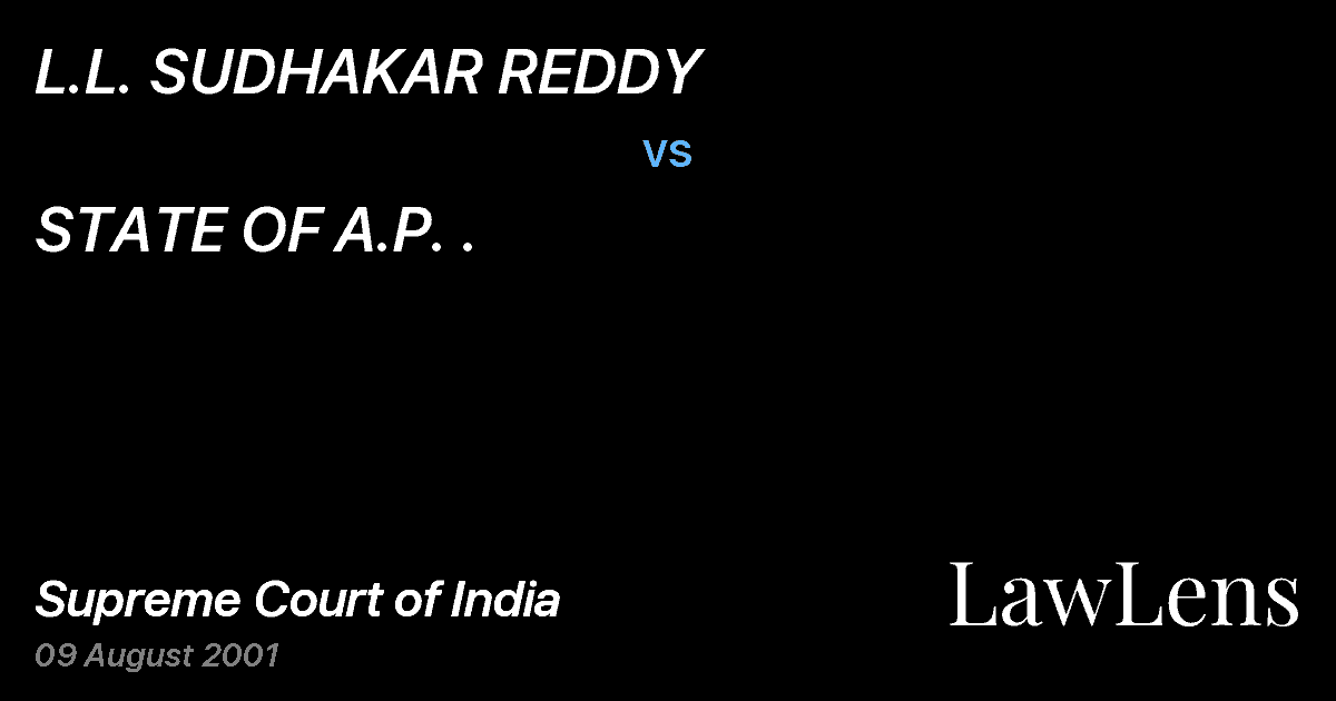 Preview image for L.L. SUDHAKAR REDDY vs. STATE OF A.P. .