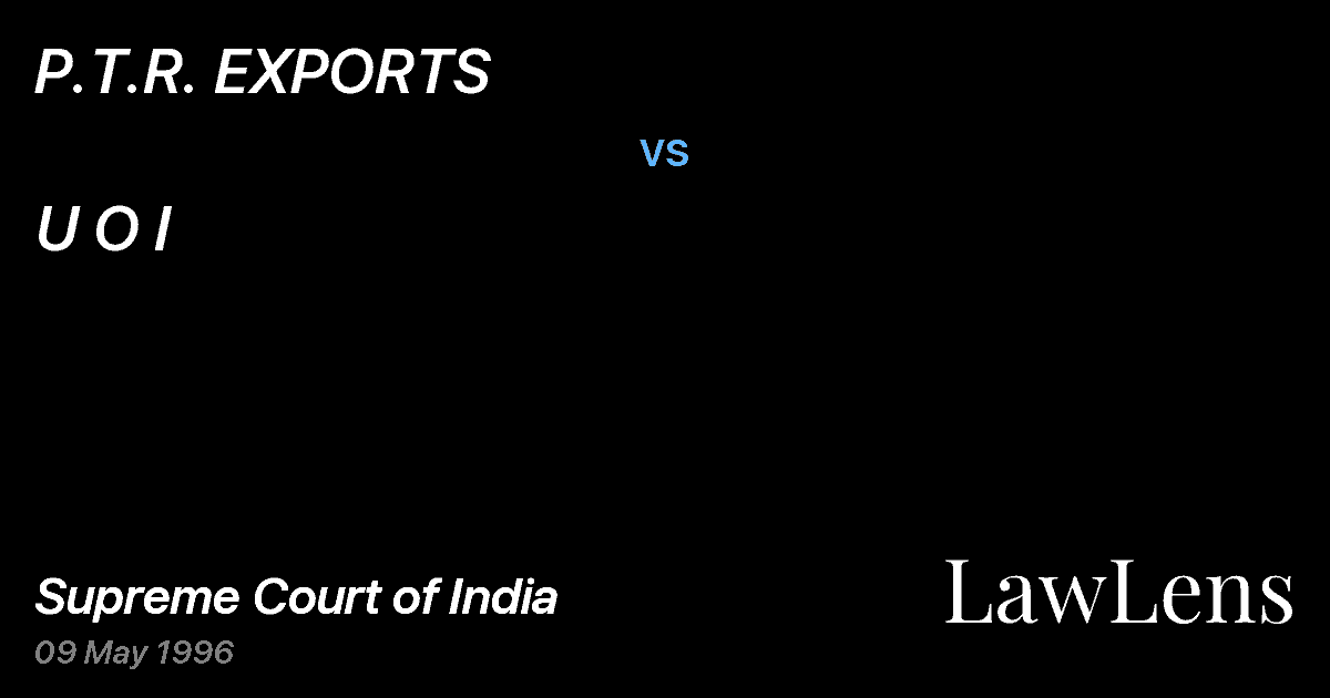 Preview image for P.T.R. EXPORTS vs. U O I