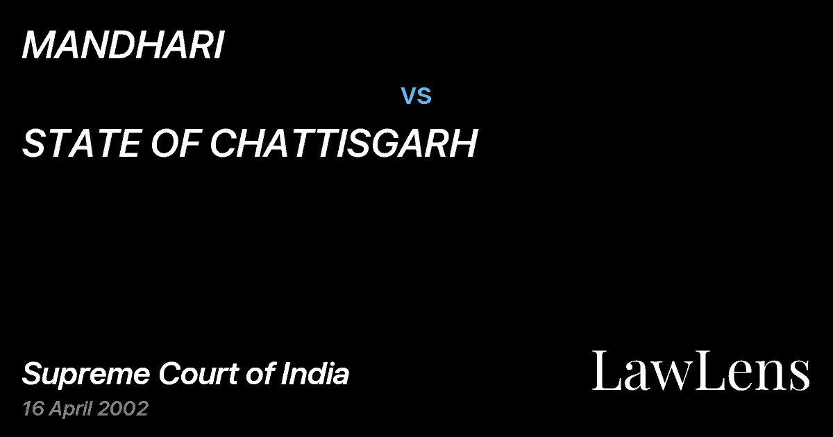 Preview image for MANDHARI vs. STATE OF CHATTISGARH