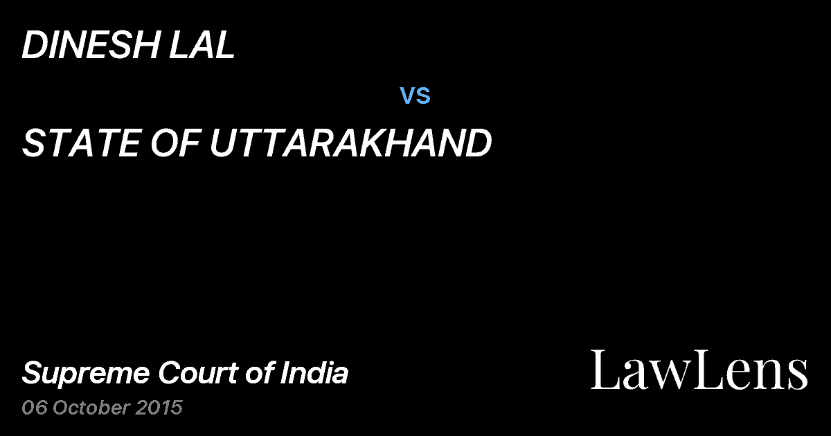 Preview image for DINESH LAL vs. STATE OF UTTARAKHAND