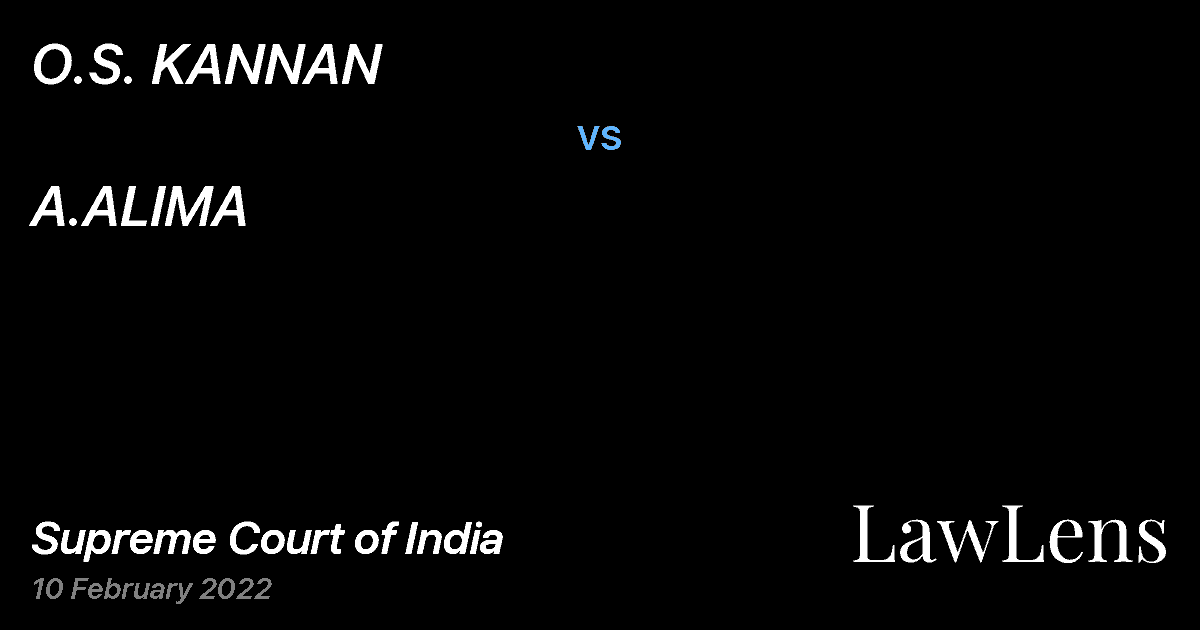 Preview image for O.S. KANNAN vs. A.ALIMA