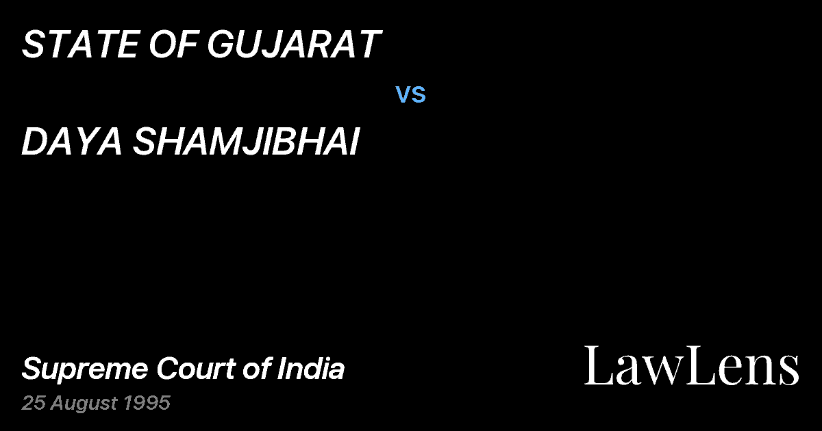 Preview image for STATE OF GUJARAT vs. DAYA SHAMJIBHAI
