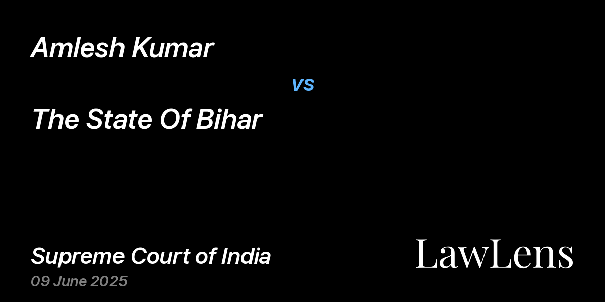 Preview image for Amlesh Kumar vs. The State Of Bihar