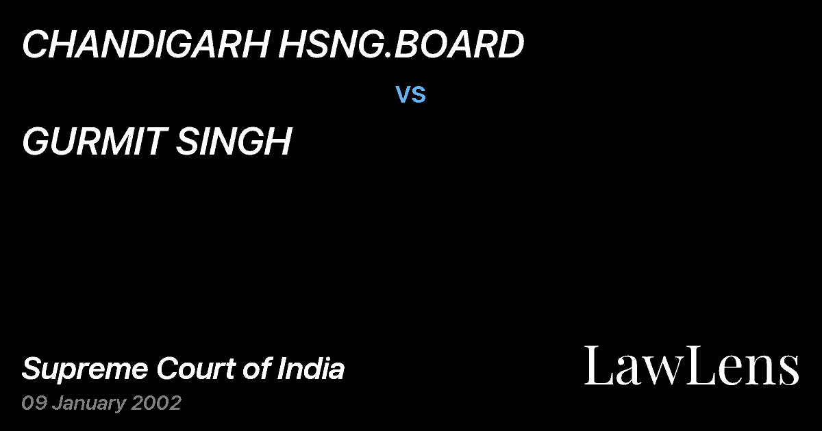Preview image for CHANDIGARH HSNG.BOARD vs. GURMIT SINGH