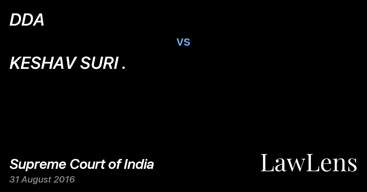 Preview image for DDA vs. KESHAV SURI .