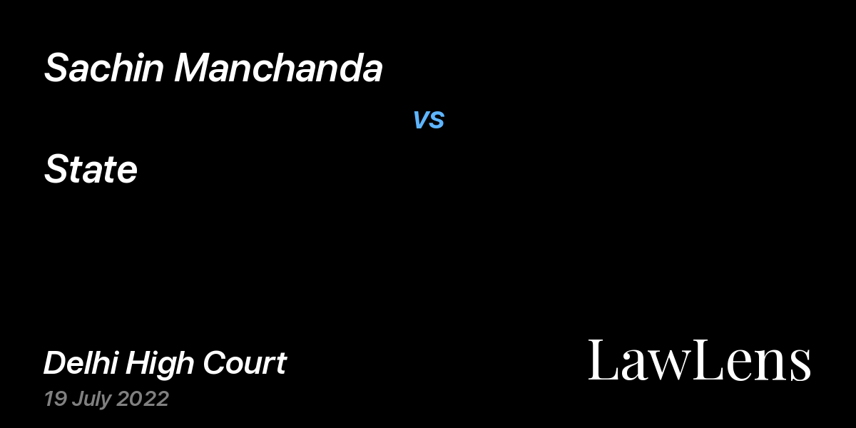 Preview image for Sachin Manchanda vs. State