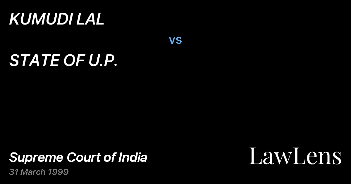 Preview image for KUMUDI LAL vs. STATE OF U.P.