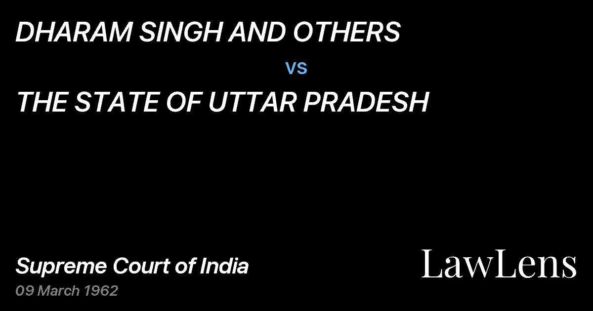 Preview image for DHARAM SINGH AND OTHERS vs. THE STATE OF UTTAR PRADESH