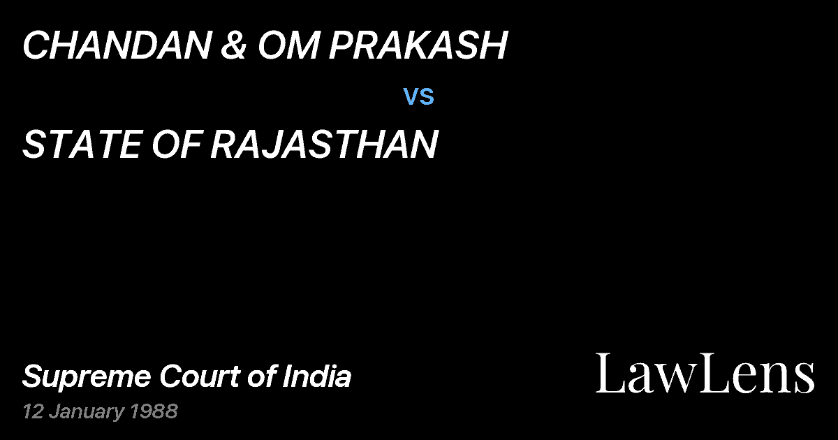 Preview image for CHANDAN & OM PRAKASH vs. STATE OF RAJASTHAN
