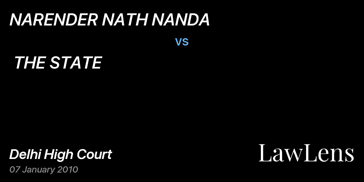 Preview image for NARENDER NATH NANDA vs. THE STATE