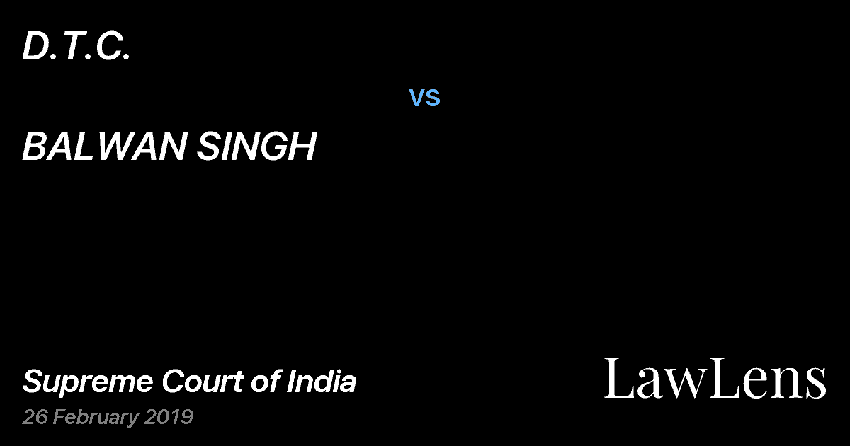 Preview image for D.T.C. vs. BALWAN SINGH