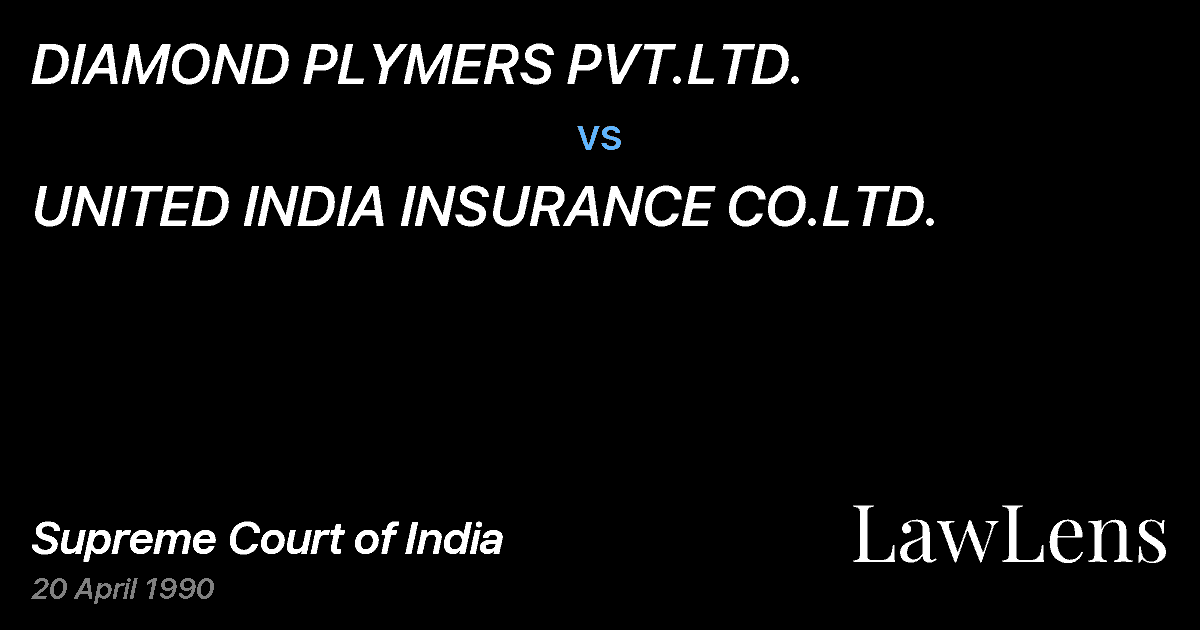 Preview image for DIAMOND PLYMERS PVT.LTD. vs. UNITED INDIA INSURANCE CO.LTD.