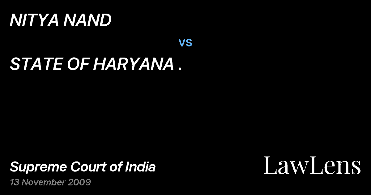 Preview image for NITYA NAND vs. STATE OF HARYANA .