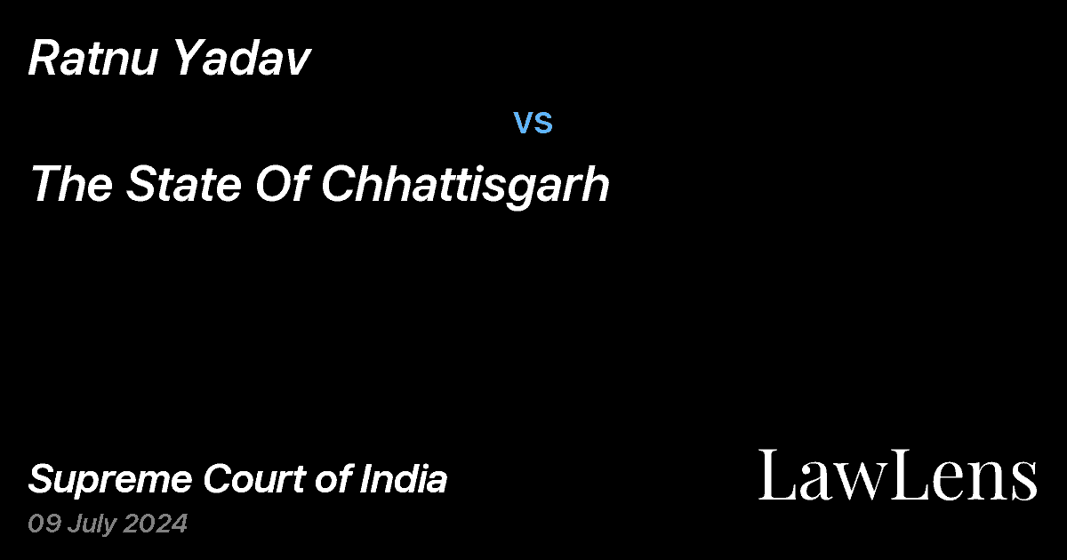 Preview image for RATNU YADAV vs. THE STATE OF CHHATTISGARH